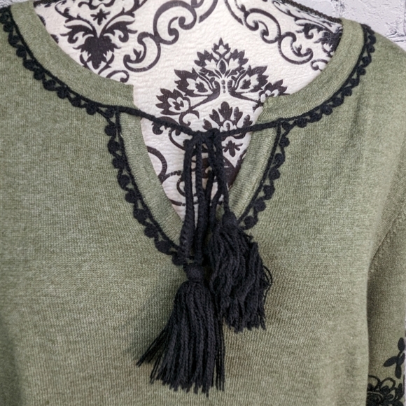 Style & Co Women's Stretch Knit Long Sleeve Stretch Knit Size 3x Tie Front Bb19 - Picture 8 of 10